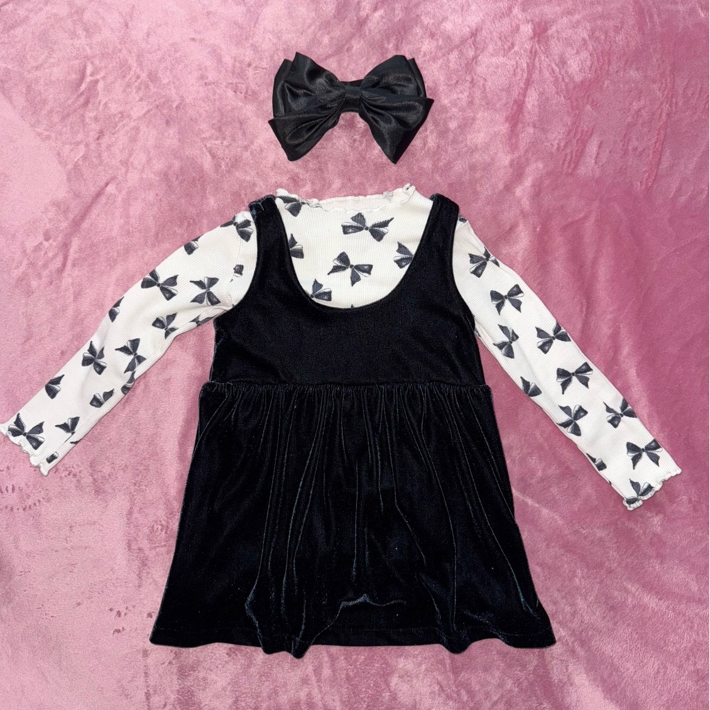Carter's Black and White Outfit with Bow